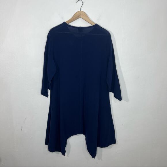 Oh My Gauze! Pico Cotton Royal Blue Button Down Jacket Top Size Small Medium - Picture 4 of 14